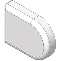 Blum - Glastürscharnier, Kunststoff - D-Form, matt-nickel