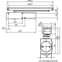 GEZE Gleitschiene BG, für TS 5000 silber
