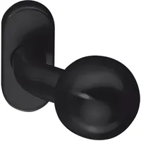 Marchesi - Türknopf drehbar auf Rosette oval, Edelstahl schwarz