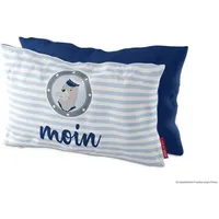 La Vida Kuschelkissen Moin 40 x 40 cm Bunt