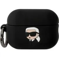 Karl Lagerfeld KLAP2RUNIKK AirPods Pro 2 Hülle schwarz/schwarz Silikon