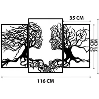 Asir Wallity, Love Tree, Wanddeko, Schwarz,