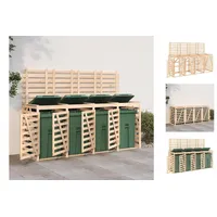 VidaXL Mülltonnenbox für 4 Tonnen Massivholz Kiefer