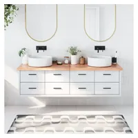 VidaXL Waschtischplatte Hellbraun 180x50x(2-4) cm Massivholz Behandelt