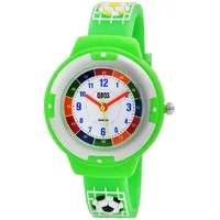 QBOS Kinderuhr mit Silikonarmband, Fußball