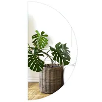 Tulup Led, Blaugrau, Glas, 45x90x2.4 cm, Spiegel, Wandspiegel