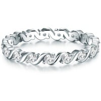 Trilani Ring Sterling Silber Zirkonia in 57 Damen