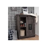 Massivmoebel24 Kommode Mango 75x36x90 grau lackiert RAILWAY #253 |