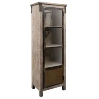 Massivmoebel24 Vitrine Mango 60x40x180 braun lackiert heavy industry 242