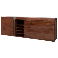Massivmoebel24 Sideboard Mango 215x45x75 braun lackiert Amsterdam #29