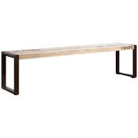 Massivmoebel24 Industrial Factory #121), Bank Sitzbank Holzbank ohne Lehne