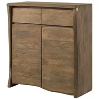 Massivmoebel24 Highboard (Mango 100x48x111 braun geölt / sandgestrahlt PURE