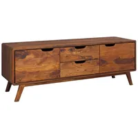 MASSIVMOEBEL24.DE Lowboard Sheesham 134x40x49 walnuss lackiert MALMÖ 2 #102