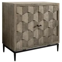MASSIVMOEBEL24.DE Kommode Mango 86x46x86 grau lackiert STILMÖBEL #108