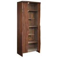 MASSIVMOEBEL24.DE Vitrine Akazie 81x45x204 braun lackiert Pure Acacia #207