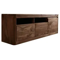 Massivmoebel24 TV-Board Sheesham 178x40x58 smoked cherry gebeizt toronto 120