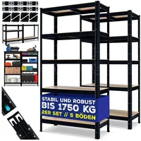 Masko MASKO® 2er-Set Lagerregal Schwerlastregal, Kellerregal , bis 875