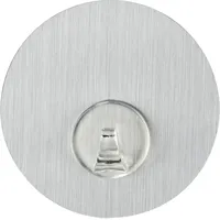 Wenko Static-Loc® Wandhaken Uno Edelstahloptik rund