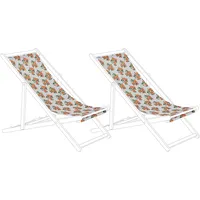 Beliani Ersatzstoff für Sonnenliege 2er Set ANZIO/AVELLINO 113 x