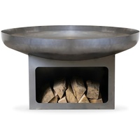 Souk one Feuerschale 80 cm mit Holzlagerfach, Palma