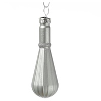 MARELIDA Weihnachtsbaumschmuck Schneebesen - Glas - Christbaumschmuck - H: