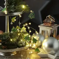 MARELIDA LED Drahtlichterkette Tannenbaum - mit Glöckchen - 20