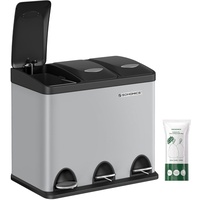 Songmics Mülleimer Küche, 3 x 8 Liter,
