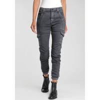Gang Cargohose 94GISELLE mit aufgesetzten Cargotaschen schwarz 33