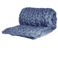 Adorist. Wolldecke Cosima Chunky Knit, rauchblau large (130x180cm)