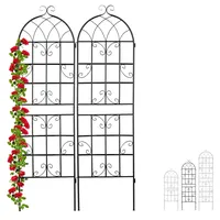 Relaxdays Rankgitter 180 x 50 cm Schwarz