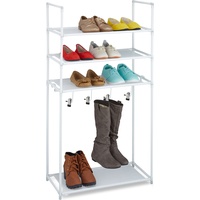 Relaxdays Schuhregal mit Stiefelfach, 16 Paar Schuhe, Stecksystem 4