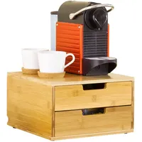 SoBuy Kaffee-Kapselständer, Natur, Holz, 30x18x31 cm, Küchen, Küchenmöbel, Küchenregale