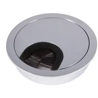 SO-Tech Kabeldurchlass Metall Chrom Poliert mit Bürstendichtung