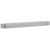 VidaXL Hochbeet Pulverbeschichteter Stahl 544x100x36 cm Silbern
