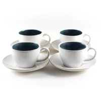 Hanseküche Cappuccino Tassen 4er Set (180 ml) aus Steingut