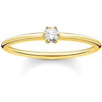 Thomas Sabo Damen Ring Weißer Stein 925 Sterling Silber