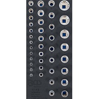 BGS Werkstattwageneinlage 1/3: Steckschlüssel-Einsätze Zwölfkant 6,3 mm (1/4"), 10
