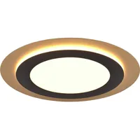 Trio LED Deckenleuchte Morgan 42 W Schwarz-Gold Ø 45