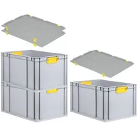 Proregal Eurobox NextGen Color mit Auflagedeckel & Schiebeschnappverschlüsse HxBxT