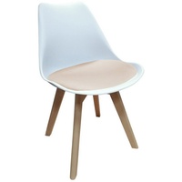 Hti-Living Stuhl Atlanta Weiß, Velvet Creme