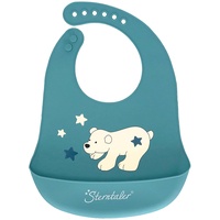 Sterntaler Baby Unisex Silikon Lätzchen Eisbär Elia - Kinderlätzchen