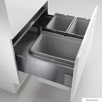 Naber Cox® Base 360 K/600-3, mit Biodeckel hellgrau, H