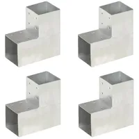 VidaXL Pfostenverbinder 4 Stk. L-Form Verzinktes Metall 101 x