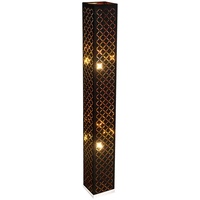 GLOBO Stehlampe Stoff Standlampe Designleuchte schwarz Wohnzimmer mit Textilschirm