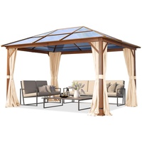 TOOLPORT Gartenpavillon 3 x 4 m inkl.  Seitenteile champagner