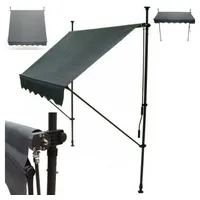 Apex Digital Markise Klemmmarkise 400cm Balkonmarkise Sonnenschutz Handkurbel 56015