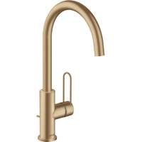 Hansgrohe Axor Uno Einhebel-Waschtischmischer 240 mit Bügelgriff, Zugstangen-Ablaufgarnitur, brushed