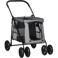 PawHut Hundewagen, mit Kissen, Katzenbuggy bis 20 kg, Katzenwagen