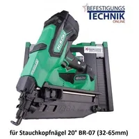 Hikoki Akku Nagler Stiftnagler Stauchkopfnagler NT1865DA Basic HSC 32-65mm
