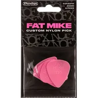 Jim Dunlop Plektrum Fat Mike Custom Nylon 0,60mm, rosa,
